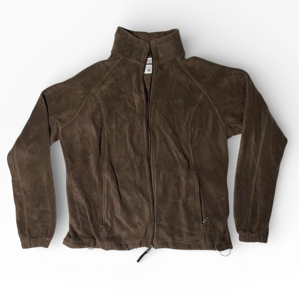 Columbia Women’s XL Brown Fleece Jacket Full Zip Zip Repair Needed